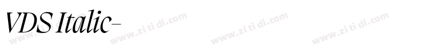 VDS Italic字体转换